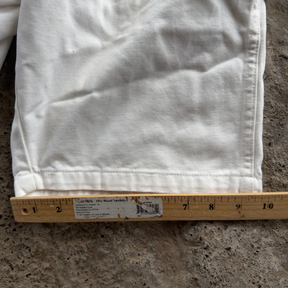 DICKIES CARPENTER SHORTS WHITE PAINTER STYLE BAGGY MENS 30 SUMMER LOOSE - Picture 7 of 7